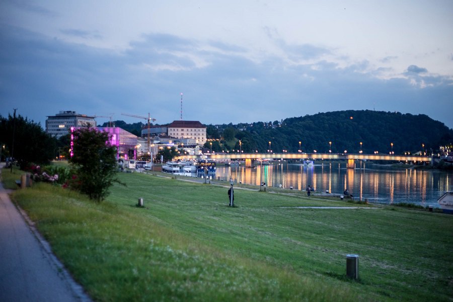 Donau Chillen Strand Ufer Gratis Billig Linz Wenig Geld Freier Eintritt