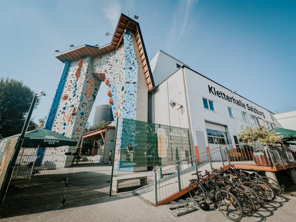 Kletterhalle Salzburg Außenansicht